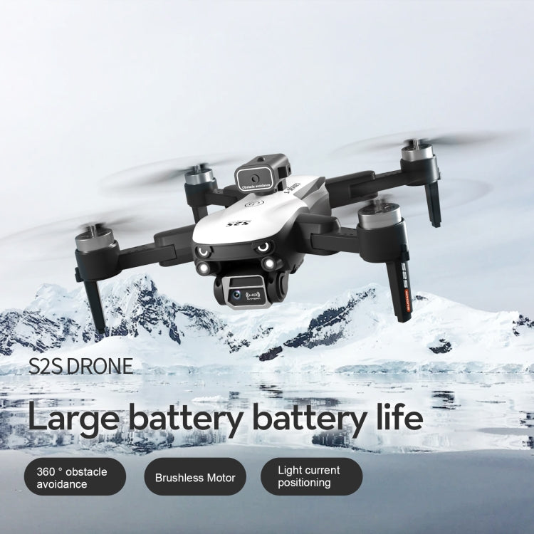 LS-S2S Obstacle Avoidance Brushless Dual Lens Aerial Photography Folding Drone, LS-S2S 4K