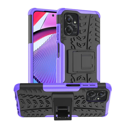 Tire Texture TPU + PC Phone Case with Holder, For Motorola Moto G Power 5G 2023