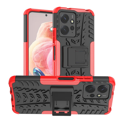 Tire Texture TPU + PC Phone Case with Holder, For Xiaomi Redmi Note 13 4G, For Xiaomi Redmi Note 13 5G Global, For Xiaomi Redmi Note 13 Pro+ 5G, For Xiaomi Redmi Note 13 Pro 5G Global, For Xiaomi Redmi Note 12S / 11S / 11                               ...