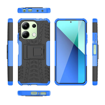 Tire Texture TPU + PC Phone Case with Holder, For Xiaomi Redmi Note 13 4G, For Xiaomi Redmi Note 13 5G Global, For Xiaomi Redmi Note 13 Pro+ 5G, For Xiaomi Redmi Note 13 Pro 5G Global, For Xiaomi Redmi Note 12S / 11S / 11                               ...
