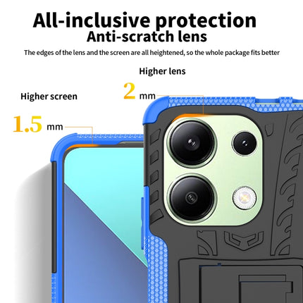 Tire Texture TPU + PC Phone Case with Holder, For Xiaomi Redmi Note 13 4G, For Xiaomi Redmi Note 13 5G Global, For Xiaomi Redmi Note 13 Pro+ 5G, For Xiaomi Redmi Note 13 Pro 5G Global, For Xiaomi Redmi Note 12S / 11S / 11                               ...