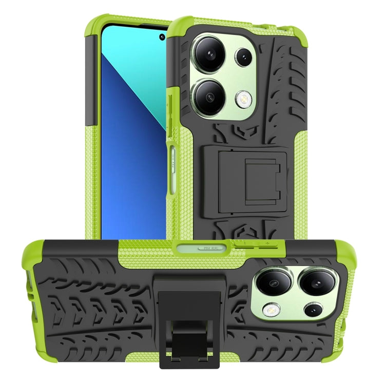 Tire Texture TPU + PC Phone Case with Holder, For Xiaomi Redmi A3 4G, For Xiaomi Redmi Note 13 4G, For Xiaomi Poco C65, For Xiaomi Redmi Note 13 5G Global, For Xiaomi Redmi 13C 4G