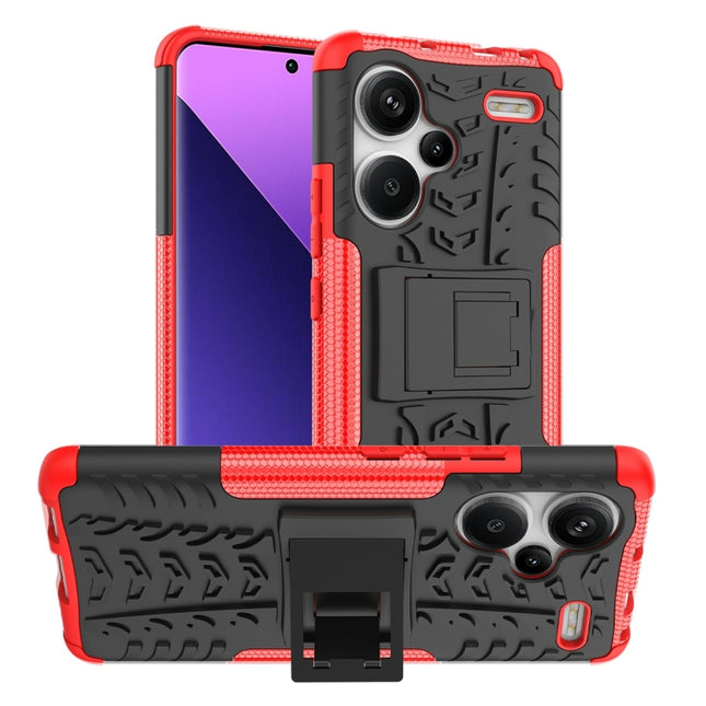 Tire Texture TPU + PC Phone Case with Holder, For Xiaomi Redmi Note 13 Pro+ 5G, For Xiaomi Redmi Note 13 Pro 5G Global, For Xiaomi Redmi 12 4G, For Xiaomi Redmi Note 12S / 11S / 11, For Xiaomi Redmi Note 12 4G Global