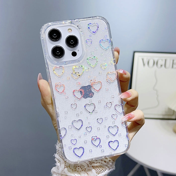 Little Star Series Glitter Powder TPU Phone Case, For iPhone 14, For iPhone 14 Pro
