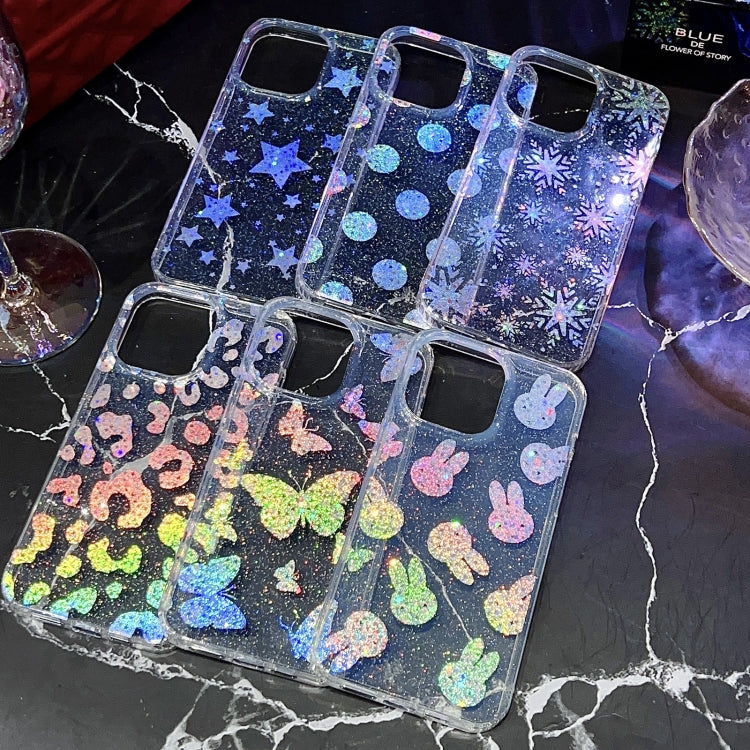 Little Star Series Glitter Powder TPU Phone Case, For iPhone 14, For iPhone 14 Pro
