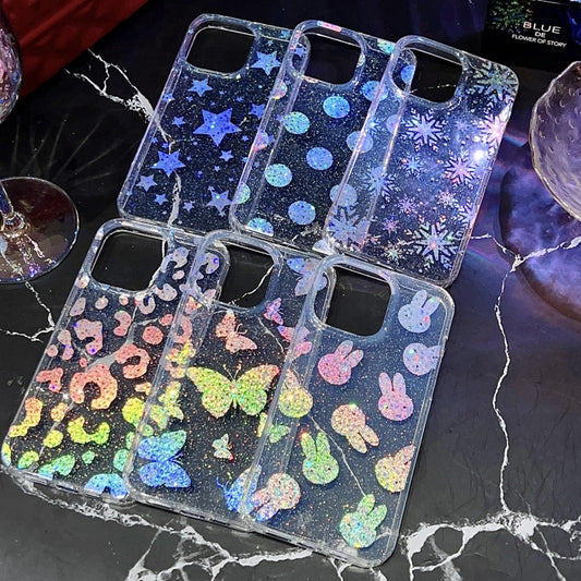 Little Star Series Glitter Powder TPU Phone Case, For iPhone 13, For iPhone 13 Pro, For iPhone 13 Pro Max