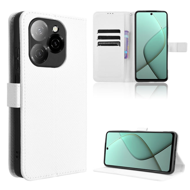 Diamond Texture Leather Phone Case, For Tecno Spark 20 Pro 5G, For Tecno Camon 30 Premier 5G, For Tecno Pova 6 Neo 4G, For Tecno Pova 6 4G