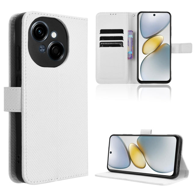 Diamond Texture Leather Phone Case, For Tecno Pova 6 Neo 4G, For Tecno Pova 6 4G, For Tecno Camon 30 Pro 5G, For Tecno Camon 30 5G / 4G