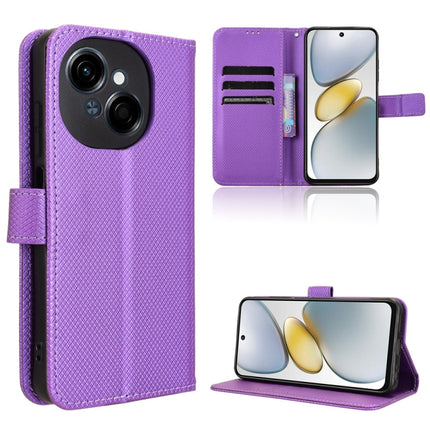 Diamond Texture Leather Phone Case, For Tecno Spark 30 Pro 4G, For Tecno Spark 30 4G, For Tecno Spark Go 1 / Pop 9 / Spark Go 2025, For Tecno Spark 30C 4G