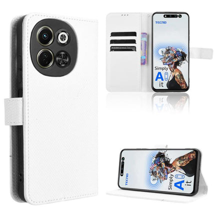 Diamond Texture Leather Phone Case, For Tecno Camon 40 Premier 5G, For Tecno Camon 40 4G, For Tecno Camon 30S 4G / 30S Pro 4G, For Tecno Pova 6 Neo 5G / Spark 30 5G