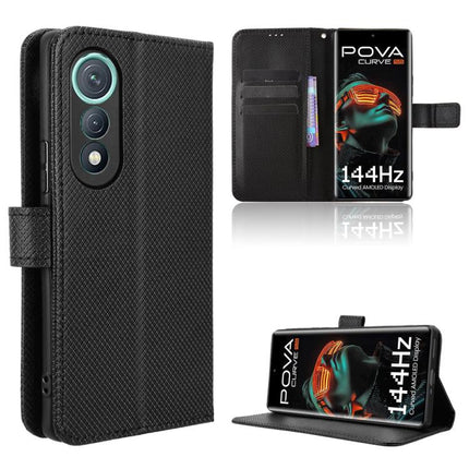 Diamond Texture Leather Phone Case, For Tecno Pova 7 4G, For Tecno Spark Go 2 4G, For Tecno Pova Curve 5G, For Tecno Camon 40 Pro 4G / 5G