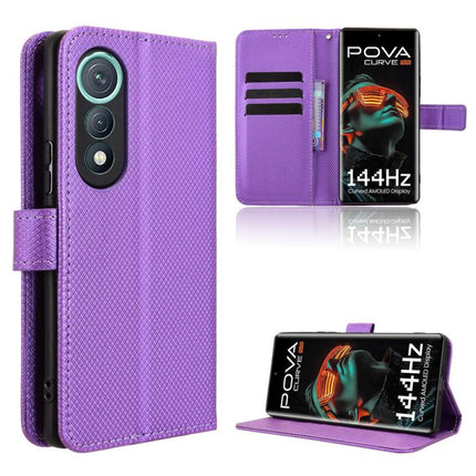 Diamond Texture Leather Phone Case, For Tecno Pova 7 4G, For Tecno Spark Go 2 4G, For Tecno Pova Curve 5G, For Tecno Camon 40 Pro 4G / 5G