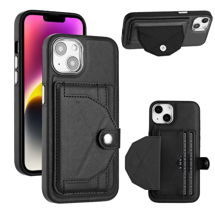 Stoßfeste Leder-Handyhülle mit Kartenhalter, Für iPhone 14, Für iPhone 15 Pro Max, Für iPhone 15 Pro, Für iPhone 14 Plus, Für iPhone 14 Pro