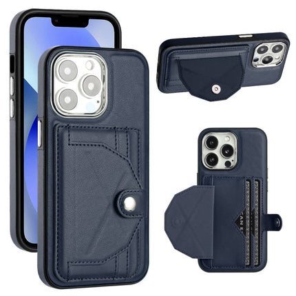 Shockproof Leather Phone Case with Card Holder, For iPhone 15 Plus, For iPhone 14 Pro, For iPhone 15, For iPhone 14 Pro Max