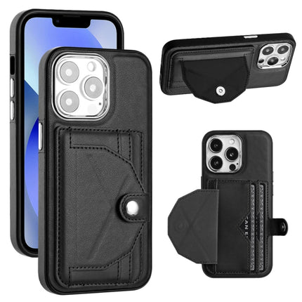 Shockproof Leather Phone Case with Card Holder, For iPhone 15 Plus, For iPhone 14 Pro, For iPhone 15, For iPhone 14 Pro Max