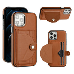 Shockproof Leather Phone Case with Card Holder, For iPhone 13 Pro Max, For iPhone 12 / 12 Pro, For iPhone 12 Pro Max, For iPhone 11, For iPhone 11 Pro