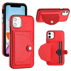 Shockproof Leather Phone Case with Card Holder, For iPhone 13 Pro Max, For iPhone 12 / 12 Pro, For iPhone 12 Pro Max, For iPhone 11, For iPhone 11 Pro