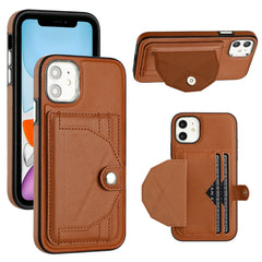 Shockproof Leather Phone Case with Card Holder, For iPhone 13 Pro Max, For iPhone 12 / 12 Pro, For iPhone 12 Pro Max, For iPhone 11, For iPhone 11 Pro