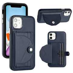 Shockproof Leather Phone Case with Card Holder, For iPhone 13 Pro Max, For iPhone 12 / 12 Pro, For iPhone 12 Pro Max, For iPhone 11, For iPhone 11 Pro