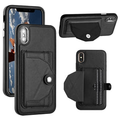 Shockproof Leather Phone Case with Card Holder, For iPhone 11 Pro Max, For iPhone XS Max, For iPhone XR, For iPhone X / XS, For iPhone SE 2022/SE 2020/6/7/8