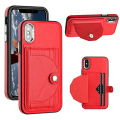 Shockproof Leather Phone Case with Card Holder, For iPhone 11 Pro Max, For iPhone XS Max, For iPhone XR, For iPhone X / XS, For iPhone SE 2022/SE 2020/6/7/8