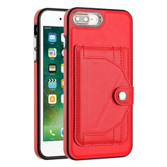 Shockproof Leather Phone Case with Card Holder, For iPhone 6 Plus/7 Plus/8 Plus