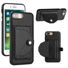 Shockproof Leather Phone Case with Card Holder, For iPhone 6 Plus/7 Plus/8 Plus