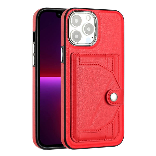 Shockproof Leather Phone Case with Card Holder, For iPhone 15 Pro Max, For iPhone 14, For iPhone 14 Plus, For iPhone 15 Pro