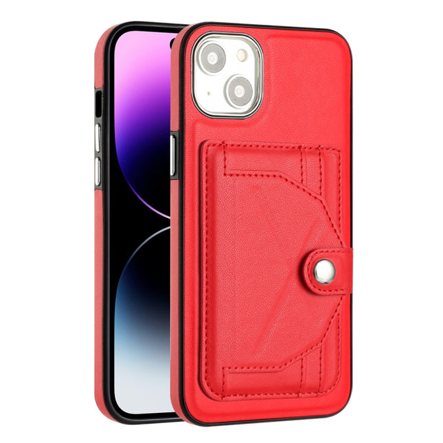 Shockproof Leather Phone Case with Card Holder, For iPhone 15 Plus, For iPhone 14 Pro, For iPhone 15, For iPhone 14 Pro Max