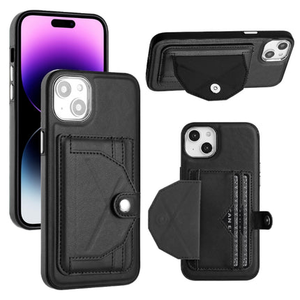 Shockproof Leather Phone Case with Card Holder, For iPhone 15 Plus, For iPhone 14 Pro, For iPhone 15, For iPhone 14 Pro Max