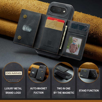 DG.MING M2 Series 3-Fold Multi Card Bag + Magnetic Phone Case, For Google Pixel 10a, For Google Pixel 9a, For Google Pixel 9 Pro XL, For Google Pixel 9 / 9 Pro
