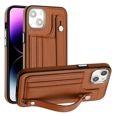Stoßfeste Leder-Telefonhülle mit Handschlaufe, für iPhone 15 Pro Max, für iPhone 14, für iPhone 14 Plus, für iPhone 15 Pro, für iPhone 15 Plus
