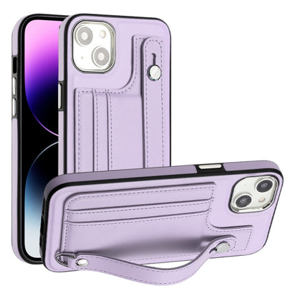 Shockproof Leather Phone Case with Wrist Strap, For iPhone 15 Pro Max, For iPhone 14, For iPhone 14 Plus, For iPhone 15 Pro