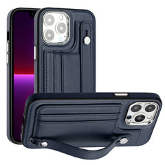 Shockproof Leather Phone Case with Wrist Strap, For iPhone 14 Pro, For iPhone 14 Pro Max, For iPhone 15, For iPhone 13, For iPhone 13 Pro