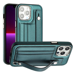 Shockproof Leather Phone Case with Wrist Strap, For iPhone 14 Pro, For iPhone 14 Pro Max, For iPhone 15, For iPhone 13, For iPhone 13 Pro