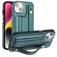 Shockproof Leather Phone Case with Wrist Strap, For iPhone 14 Pro, For iPhone 14 Pro Max, For iPhone 15, For iPhone 13, For iPhone 13 Pro