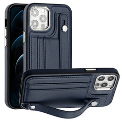 Shockproof Leather Phone Case with Wrist Strap, For iPhone 13 Pro Max, For iPhone 12 / 12 Pro, For iPhone 12 Pro Max, For iPhone 11, For iPhone 11 Pro