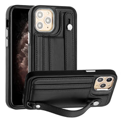 Shockproof Leather Phone Case with Wrist Strap, For iPhone 13 Pro Max, For iPhone 12 / 12 Pro, For iPhone 12 Pro Max, For iPhone 11, For iPhone 11 Pro