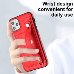 Shockproof Leather Phone Case with Wrist Strap, For iPhone 11 Pro Max, For iPhone XS Max, For iPhone XR, For iPhone X / XS, For iPhone SE 2022/SE 2020/6/7/8