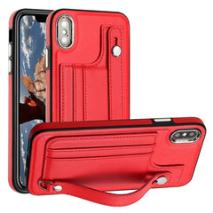 Shockproof Leather Phone Case with Wrist Strap, For iPhone 11 Pro Max, For iPhone XS Max, For iPhone XR, For iPhone X / XS, For iPhone SE 2022/SE 2020/6/7/8