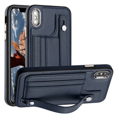 Shockproof Leather Phone Case with Wrist Strap, For iPhone 11 Pro Max, For iPhone XS Max, For iPhone XR, For iPhone X / XS, For iPhone SE 2022/SE 2020/6/7/8