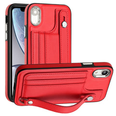 Shockproof Leather Phone Case with Wrist Strap, For iPhone 11 Pro Max, For iPhone XS Max, For iPhone XR, For iPhone X / XS, For iPhone SE 2022/SE 2020/6/7/8