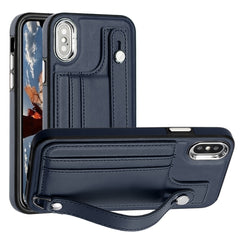 Shockproof Leather Phone Case with Wrist Strap, For iPhone 11 Pro Max, For iPhone XS Max, For iPhone XR, For iPhone X / XS, For iPhone SE 2022/SE 2020/6/7/8