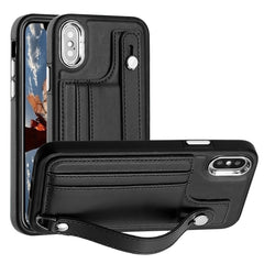 Shockproof Leather Phone Case with Wrist Strap, For iPhone 11 Pro Max, For iPhone XS Max, For iPhone XR, For iPhone X / XS, For iPhone SE 2022/SE 2020/6/7/8