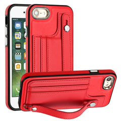 Shockproof Leather Phone Case with Wrist Strap, For iPhone 11 Pro Max, For iPhone XS Max, For iPhone XR, For iPhone X / XS, For iPhone SE 2022/SE 2020/6/7/8