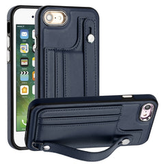 Shockproof Leather Phone Case with Wrist Strap, For iPhone 11 Pro Max, For iPhone XS Max, For iPhone XR, For iPhone X / XS, For iPhone SE 2022/SE 2020/6/7/8