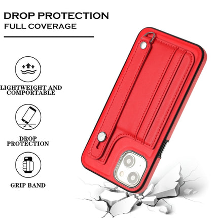 Shockproof Leather Phone Case with Wrist Strap, For iPhone 15 Plus, For iPhone 14 Pro, For iPhone 15, For iPhone 14 Pro Max
