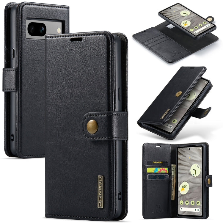 DG.MING Crazy Horse Texture Detachable Magnetic Leather Phone Case, For Google Pixel 7A