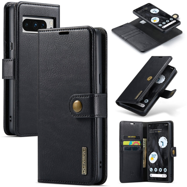 DG.MING Crazy Horse Texture Detachable Magnetic Leather Phone Case, For Google Pixel 8 Pro, For Google Pixel 8, For Google Pixel 7a