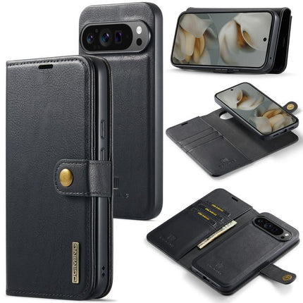 DG.MING Crazy Horse Texture Detachable Magnetic Leather Phone Case, For Google Pixel 10 Pro XL, For Google Pixel 10 / 10 Pro, For Google Pixel 9a, For Google Pixel 8a